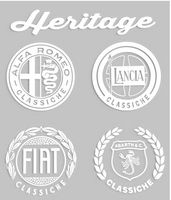 Fiat Alfa Romeo Lancia Abarth Heritage Aufkleber 5teilig