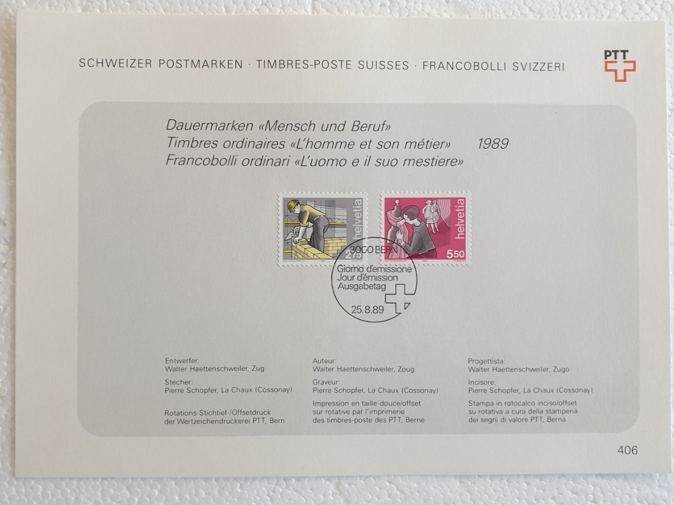 Tutti i francobolli: (144) «Mensch und Beruf» – Usato da Schwarzhäusern venduto da Inot3