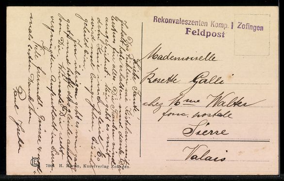 Cartoline postali: AK Zofingen, Bahnhof-Eingang – Usato da Berlin venduto da bartko-reher 1