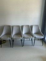 Graue Polsterstühle 4 er Set wie neu