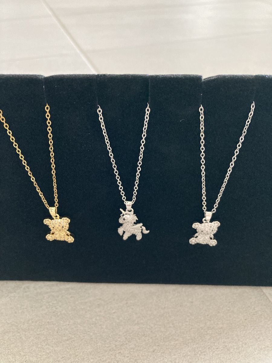Ketten: Kinder Halskette Teddy / Einhorn & Gold oder Silber  – Neu und originalverpackt aus Winterthur von Box4Fun 3