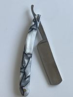 Rasiermesser gerade mit Marmor-Griff guter Zustand(S6)