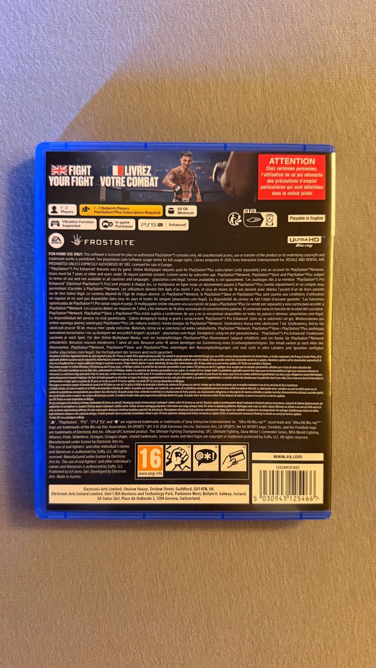 Jeux: UFC 6 PS5 – Neuf (Voir description) à Pravidondaz par zlaaak 1