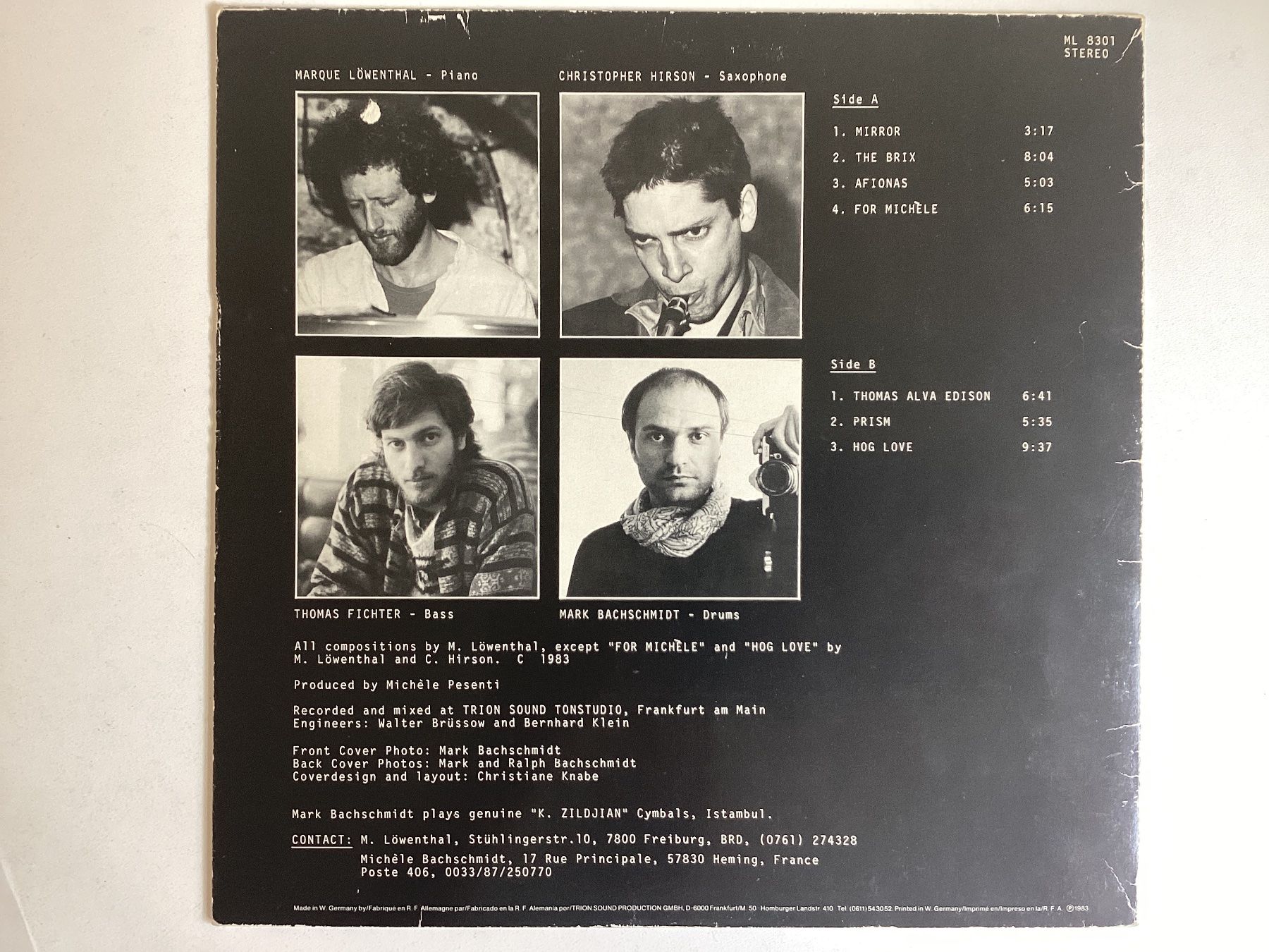 Dischi in vinile: Marque Löwenthal Quartet LP - The Brix – Usato da Gutenswil venduto da Hamzian 1
