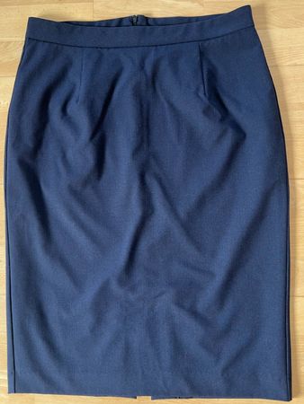 BENETTON Damen Rock in Gr. 40, Dunkelblau/gestreift