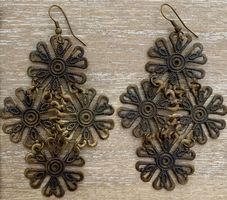 🤍 Ohrringe / Ohrschmuck / Modeschmuck, messingfarben 🤍