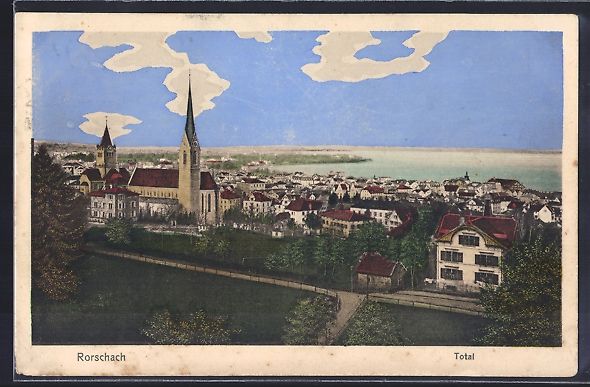 Cartes postales: Rorschach, Totalansicht mit der Kirche – D'occasion à Berlin par bartko-reher