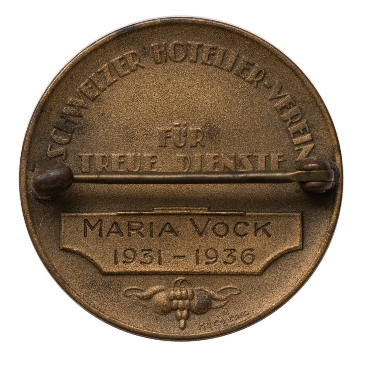 Medaglie: Medaile 1936 schweizerischer Hotelier Ve – Usato da Rotkreuz venduto da Swiss-Coins