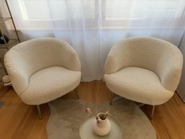 Sessel-Set in Beige Gold 