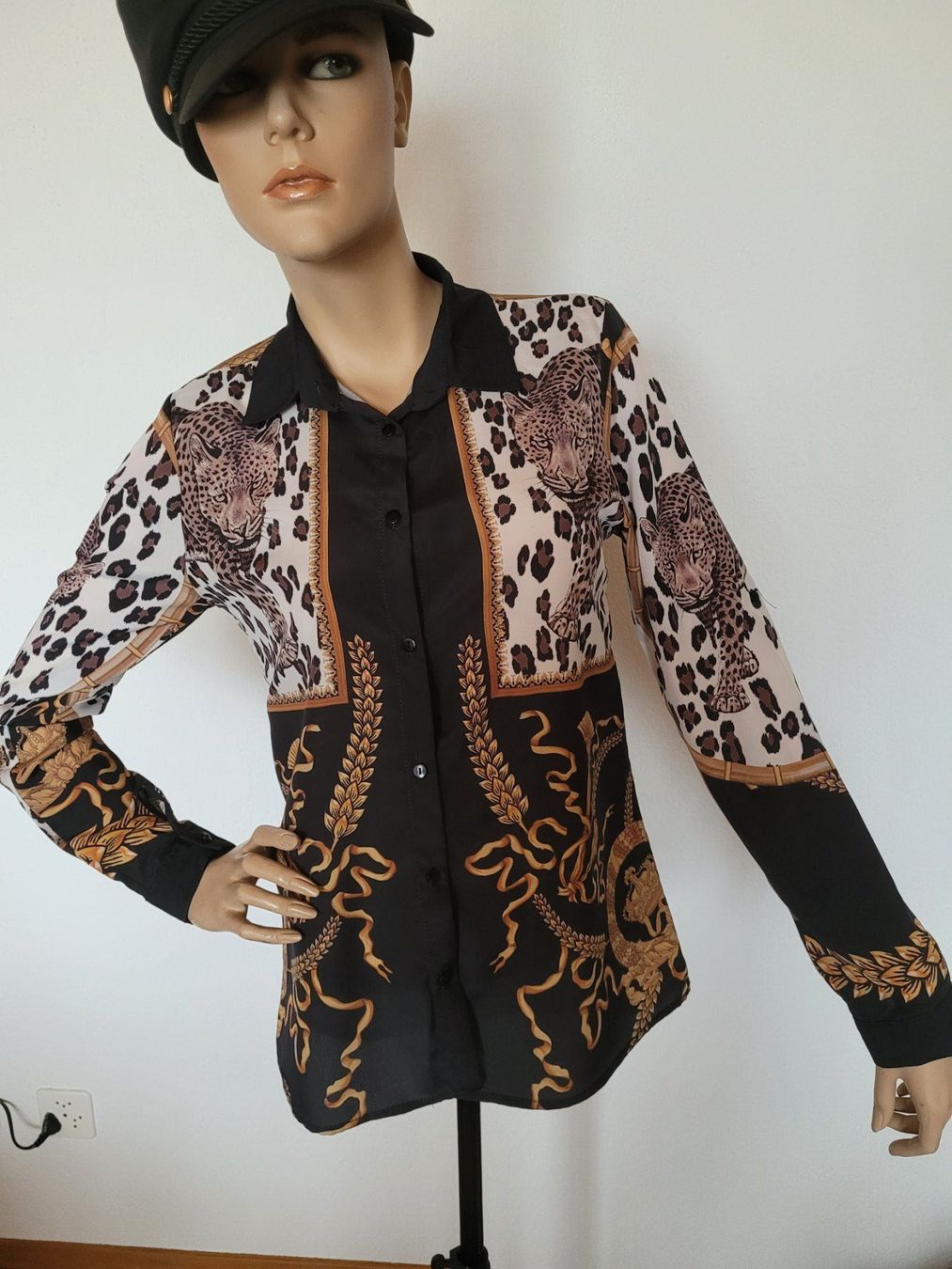 Camicette: Bluse Leopard   Langarm Gr. S – Nuovo e nell'imballaggio originale da SCHÜBELBACH venduto da CoKaHa
