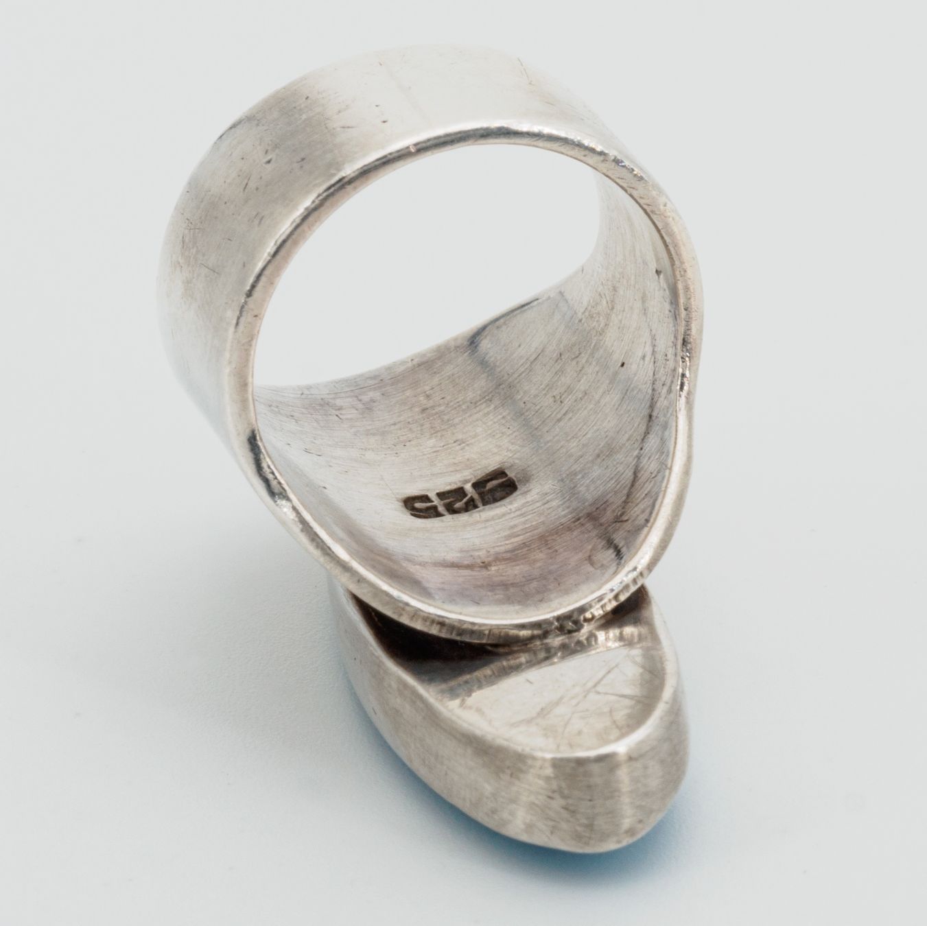 Bagues: Vintage Statement Ring; 925 Silber mit Türkis-Cabochon – D'occasion à Zürich par nostalgic_treasures 9