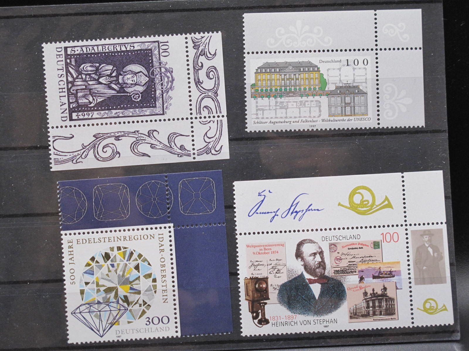 Alle Briefmarken: BRD 1997 Edelsteinregion / Hl. Adalbert ** – Gebraucht aus Wil SG von fva01