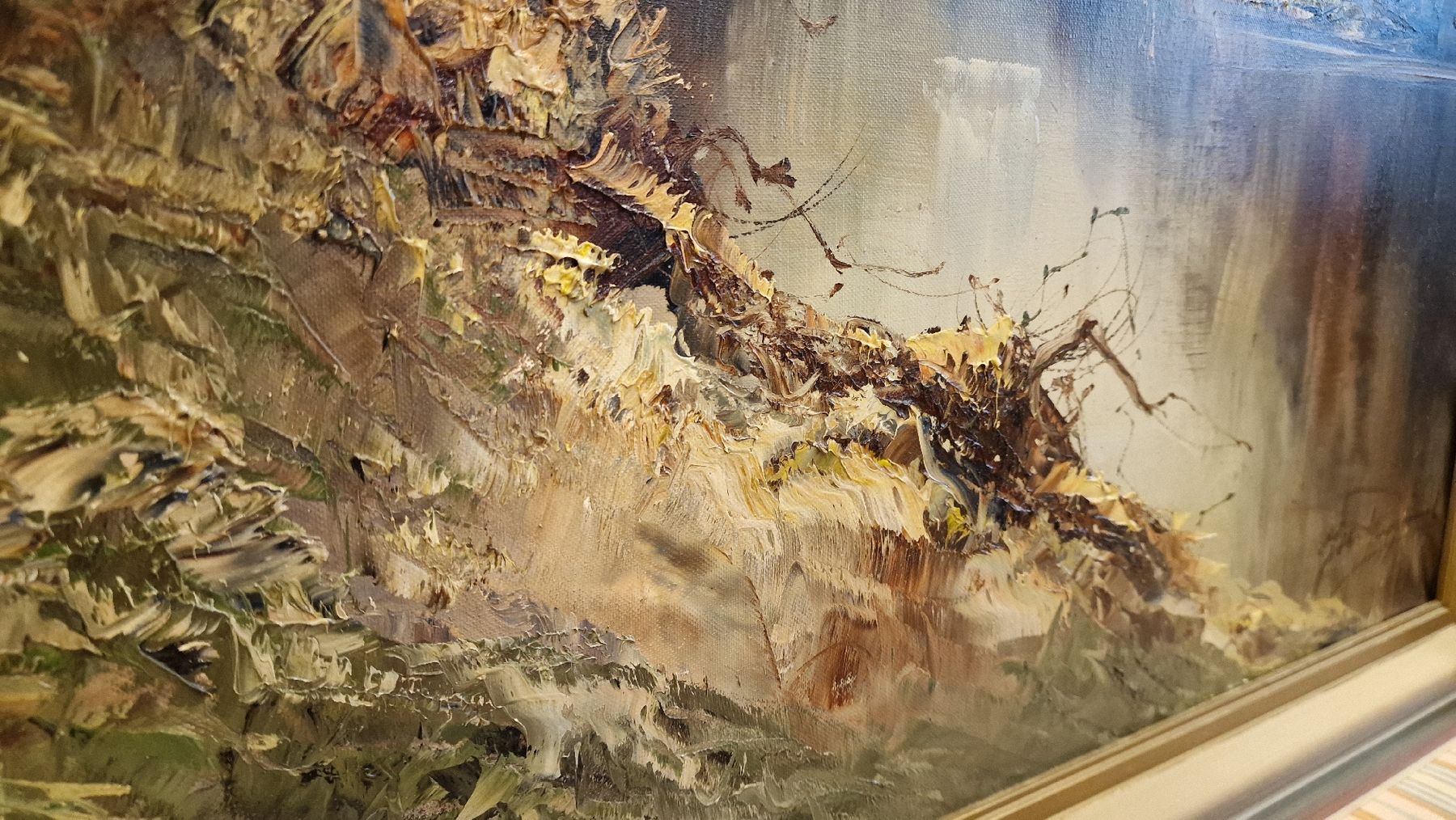 Dipinti: Ölgemälde Flusslandschaft, signiert, Herbst-Impression! – Usato da BERN venduto da Intarsia 3