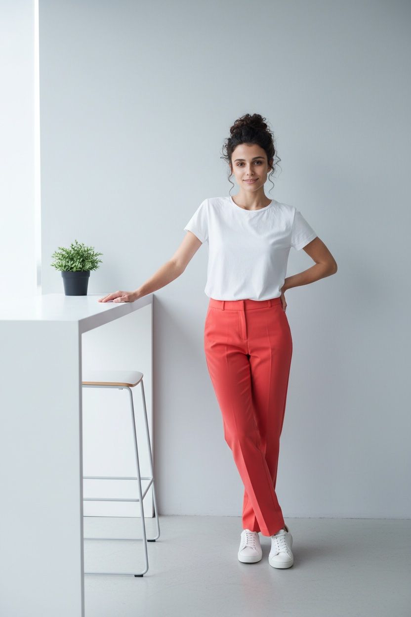 S.Oliver Pantaloni: S.Oliver Pantalon corail - neuf - 36 / 42 – Nuovo e nell'imballaggio originale da Vuisternens-Romont venduto da gol_xp6p