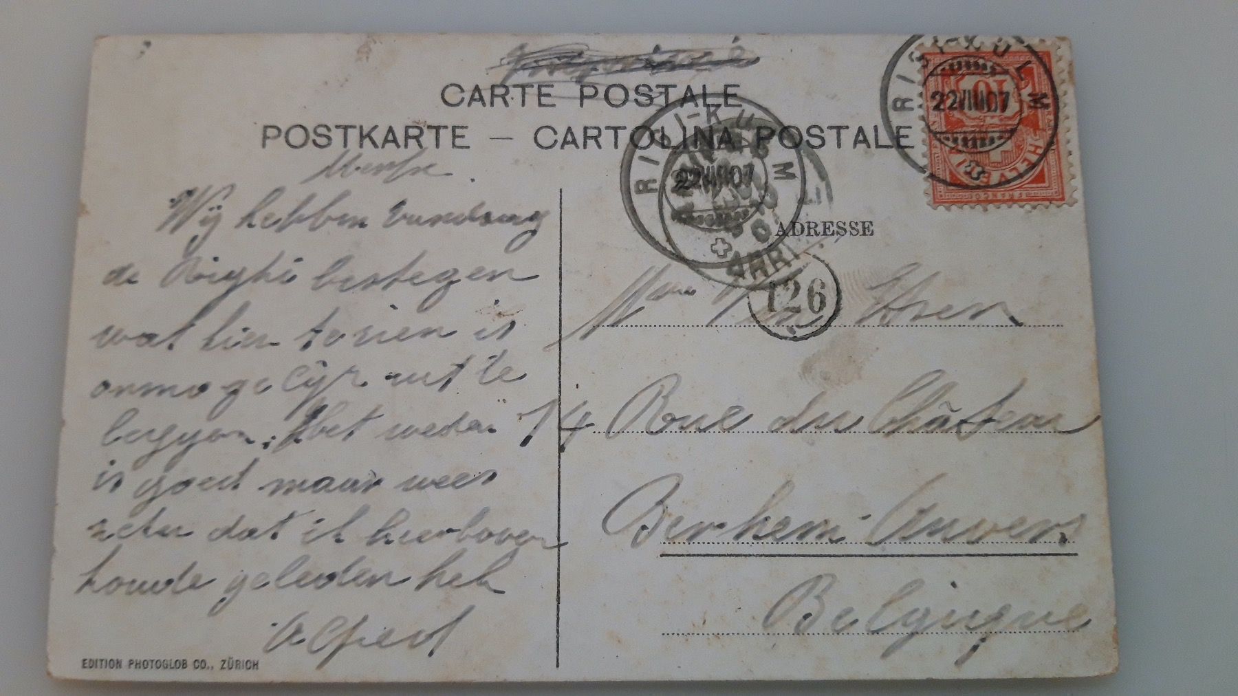 Cartoline postali: Rigi-First und die Alpen – Usato da Sargans venduto da nicsam1815 1