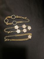  Bracelet Trèfle NEUF / 3x Armband Klee Gold NEU