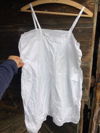 Chemise de nuit ancienne brodée AD Nachthemd antik