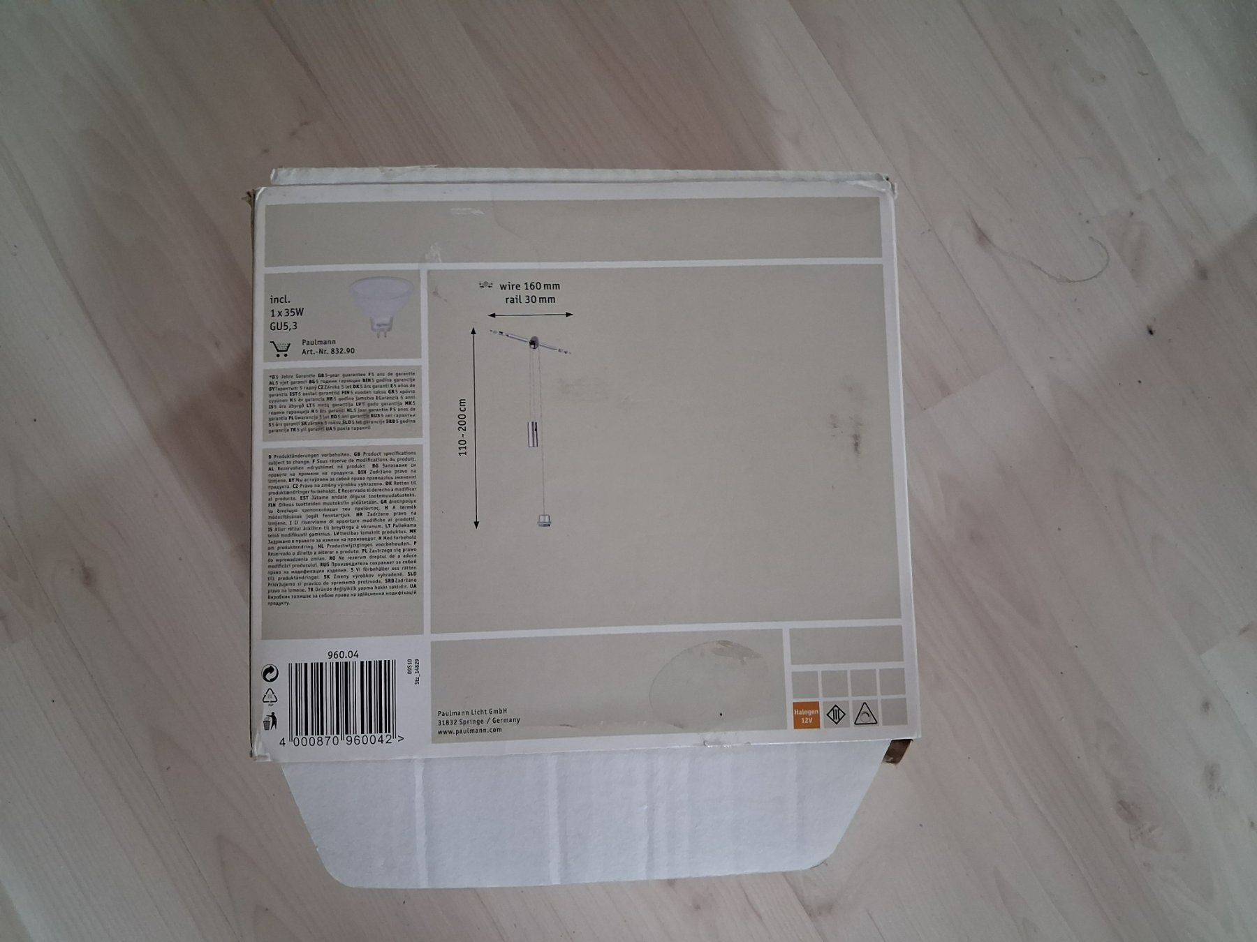 Paulmann Lampade: HÄNGELAMPE ZU PAULMANN SYSTEM BASIC DECO SYSTEM – Nuovo e nell'imballaggio originale da langnau venduto da Santos1411 1