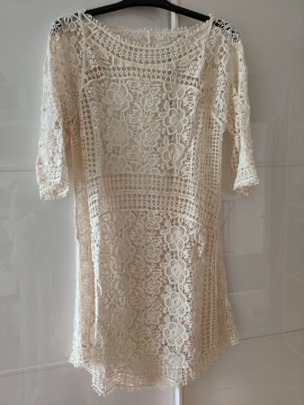 SommerStrickkleid, tiefer Rückenausschnitt (40/42)