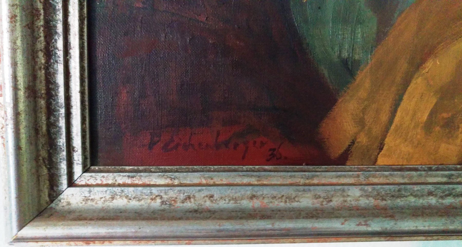 Dipinti: Paul Eichenberger , Frauenportrait 1936 – Usato da Zürich venduto da artsandstuff 1
