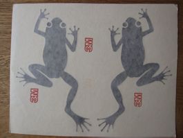 2er Frosch   Aufkleber für Top Angebot