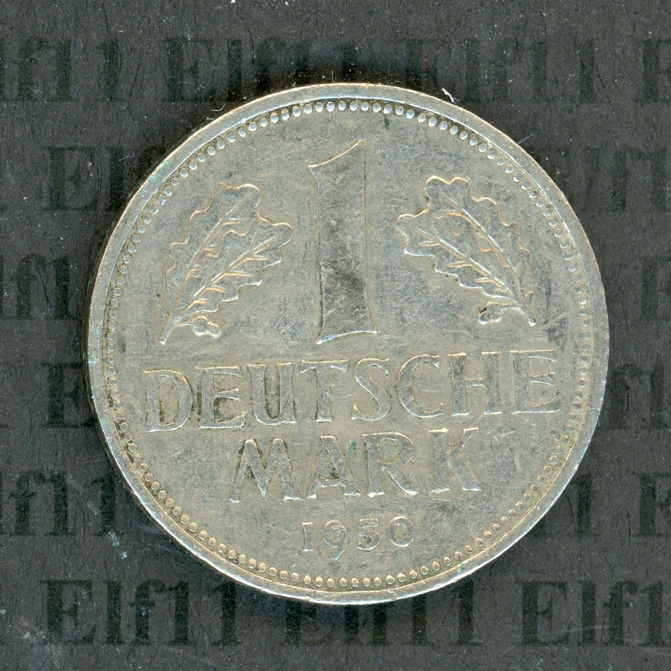 Tutti le monete: DEM___1.00 1950F -vz 1 Deutsche Mark – Usato da Widnau venduto da Elf11
