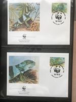 WWF Tonga 1990 Kurzkammleguan Satz Ersttagsbriefe