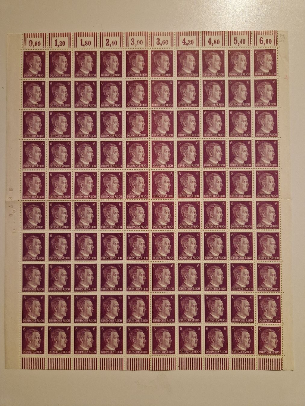 Tutti i francobolli: Deutsches Reich Adolf Hitler Briefmarken Bogen postfrisch – Nuovo (secondo la descrizione) da St. Gallen venduto da Enrico_SG