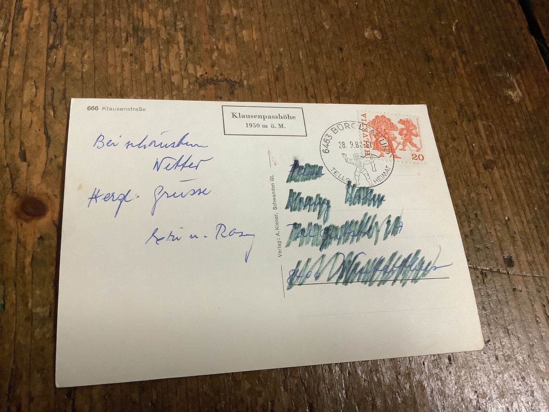 Cartoline postali: Klausenstrasse Klausenpass – Usato da Flaach venduto da Monisoldshop 1