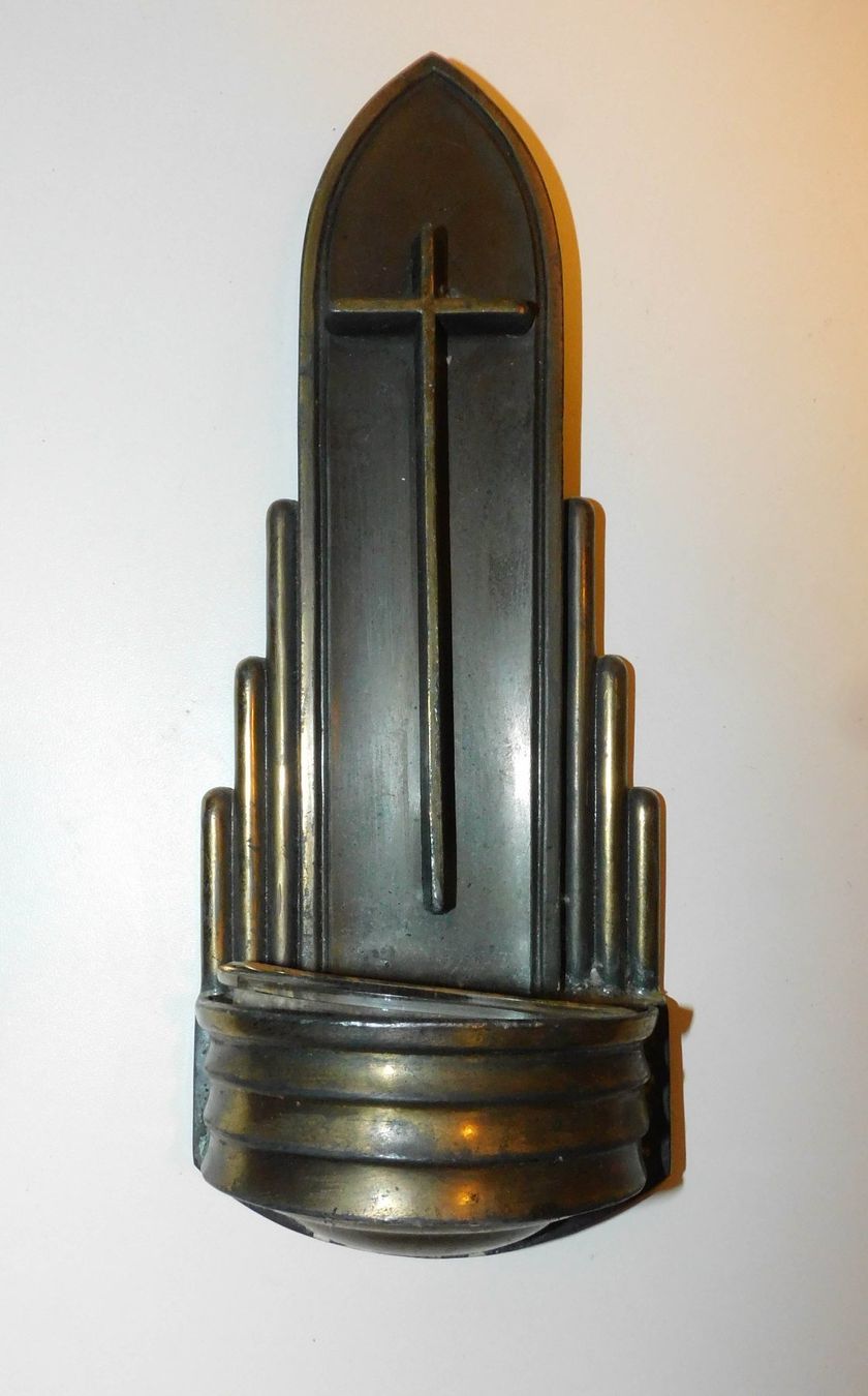 Sculture & Statue: Neue Fundschätze Weihwasser Behälter Brone  versilbert Eisen – Usato da Sursee venduto da 76 3