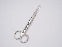 Schere Stumpf/Spitz 14cm  (Stainless Steel, Swiss Made)