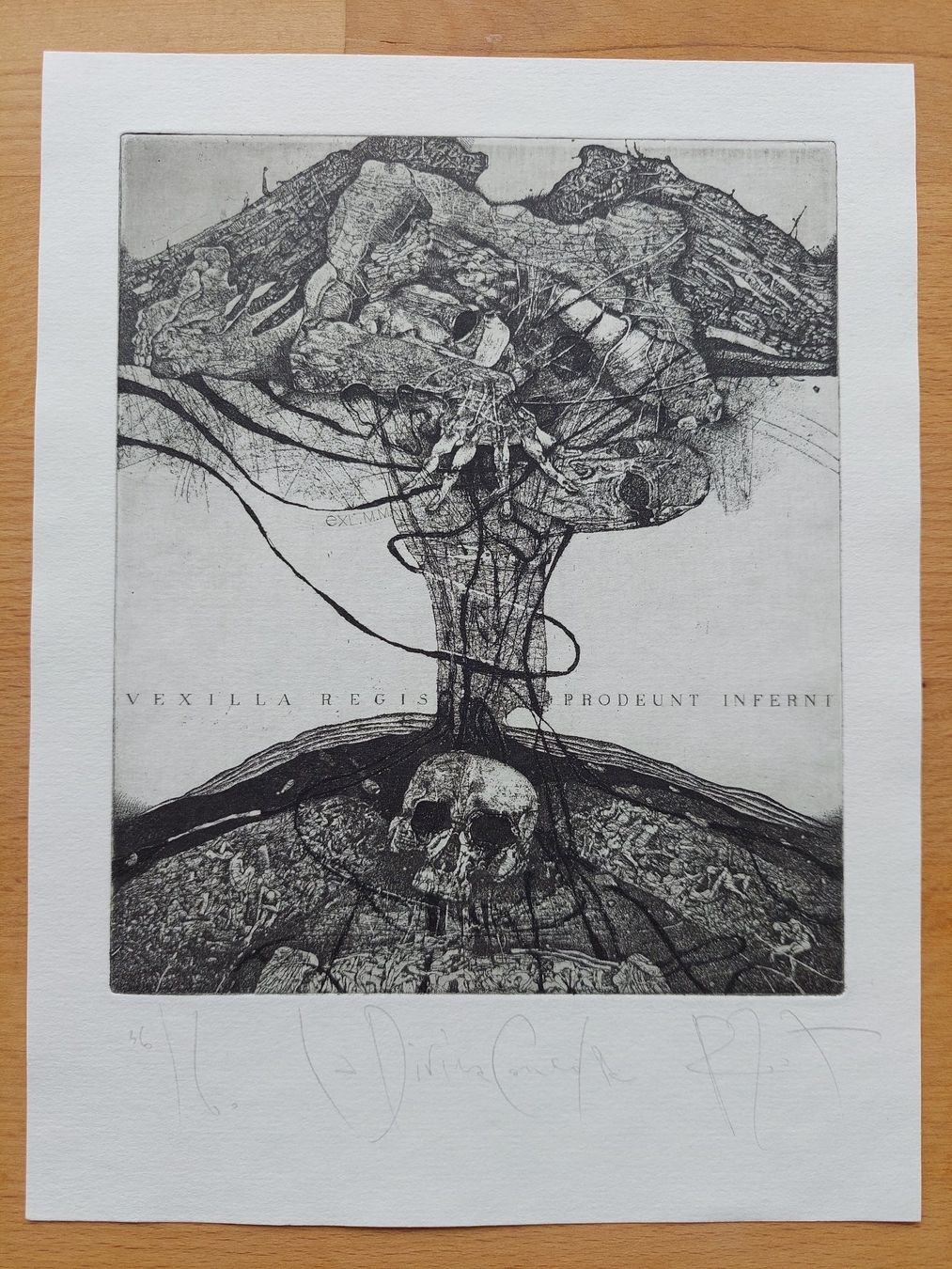 Dipinti: Exlibris Ivan Rusachek - Original Radierung Tod signiert – Usato da Obfelden venduto da Exlibris-Art