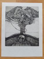 Exlibris Ivan Rusachek - Original Radierung Tod signiert