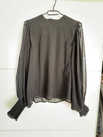 Schlupfbluse, schwarz, Gr. 38, VILA