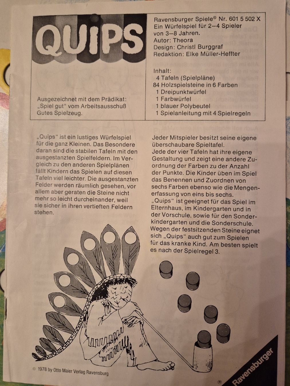 Ravensburger Spiele: Spiel "Quips" 1972 – Gebraucht aus Villmergen von MONCHHICHI 4