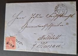 Faltbrief Horn-Waldstatt 1869