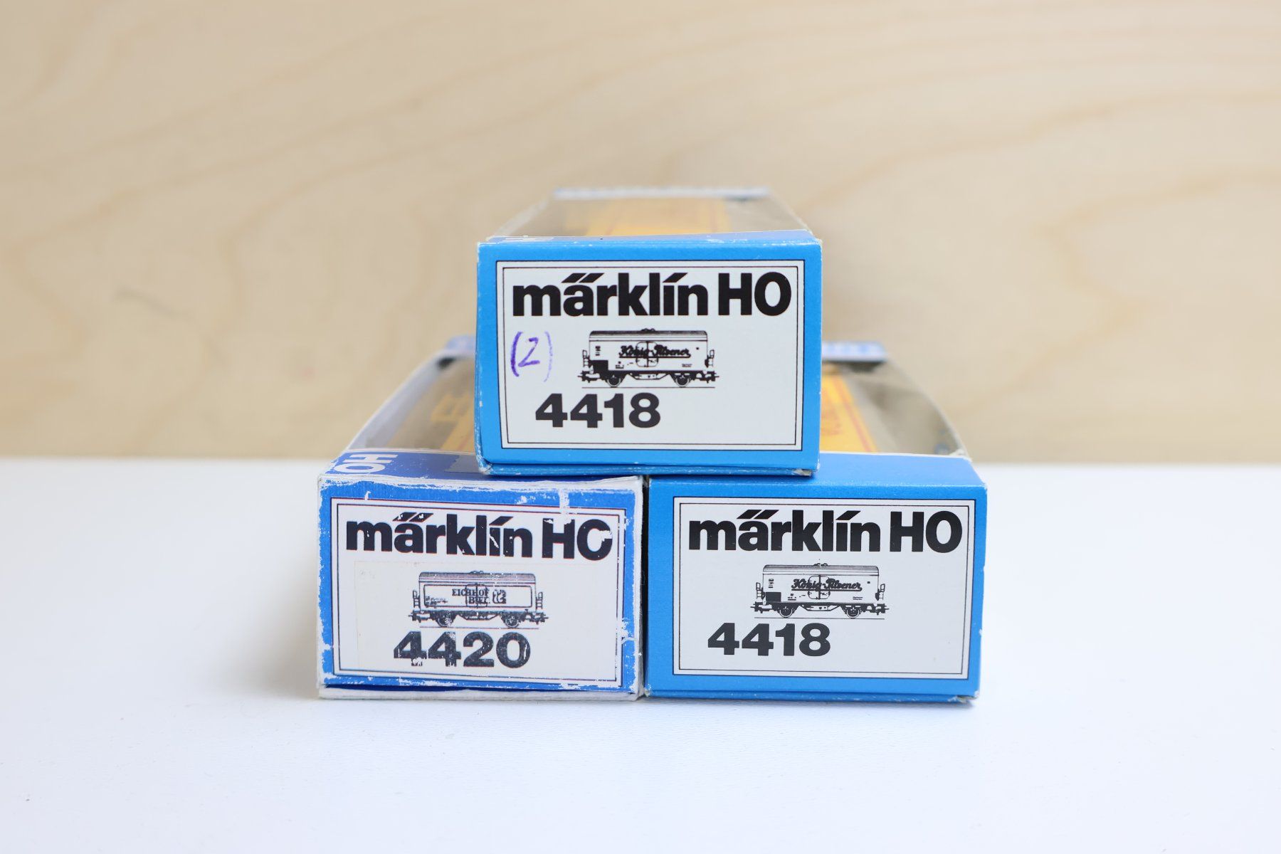 Märklin Modellini di ferrovie: Märklin 5 x SBB Wagen Eichhof Bier - H0 – Usato da Winterthur venduto da Monstera 5