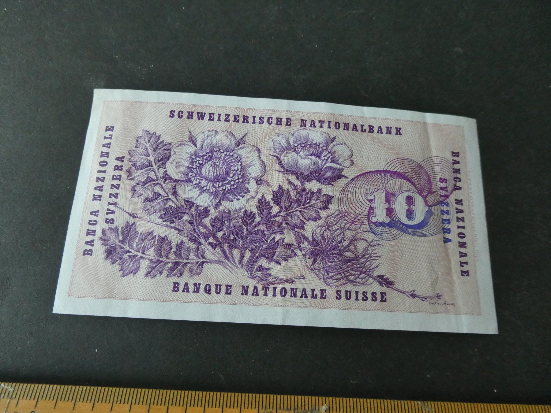 Banconote: Schweiz 1970, 10 Franken – Usato da Hinterforst venduto da Rohusri 1
