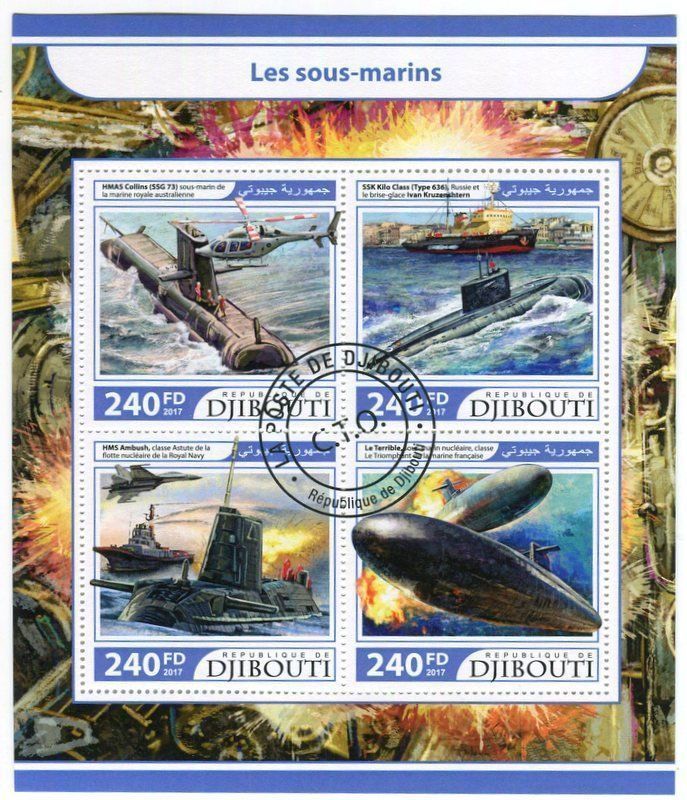 Tous les timbres: Block "U-Boote". Dschibuti. – Neuf avec emballage d'origine à Basel par Butsch5