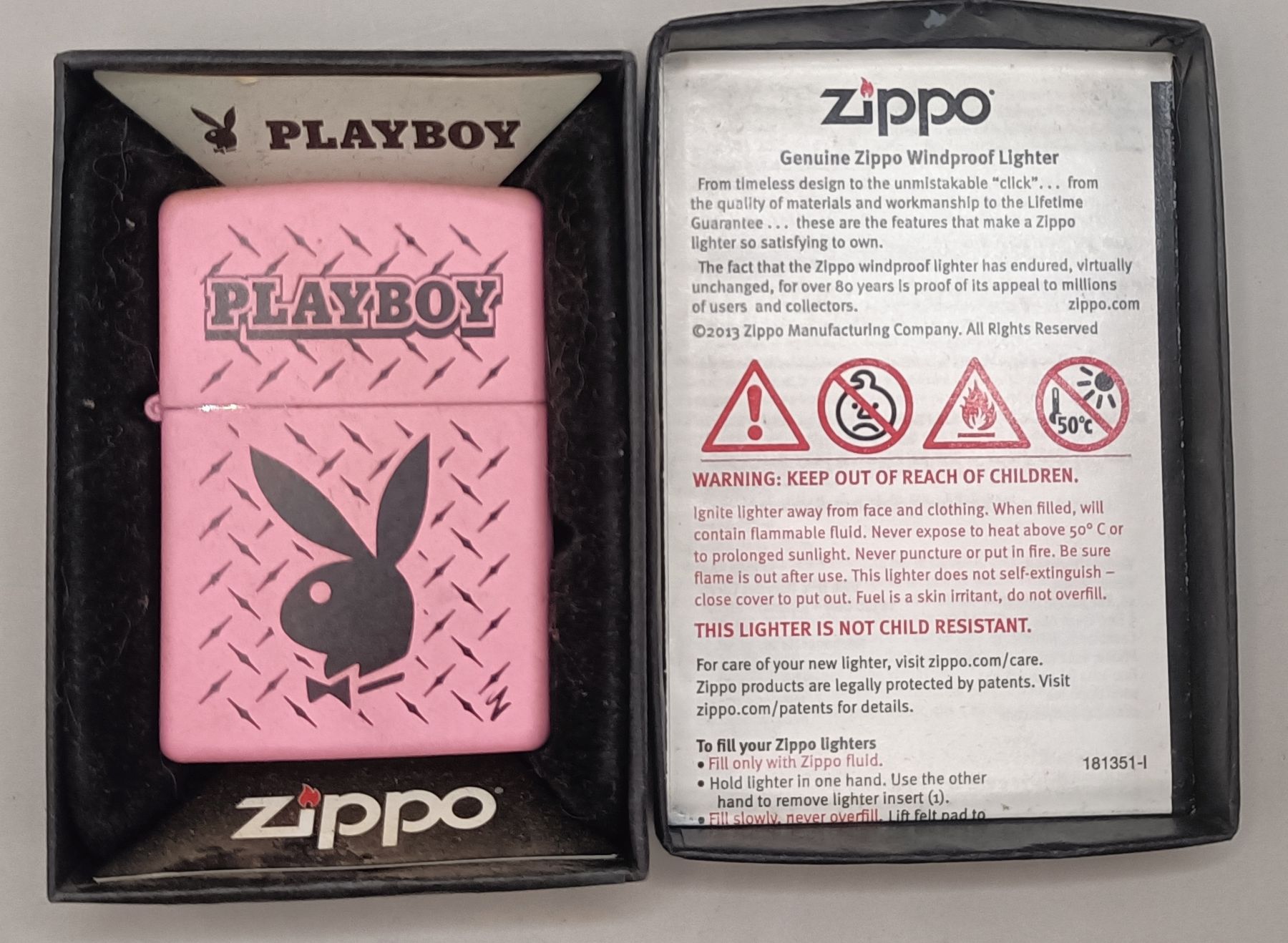 Zippo Accendini: Zippo pink Playboy box NEW – Nuovo e nell'imballaggio originale da Pampigny venduto da Calypso06 1