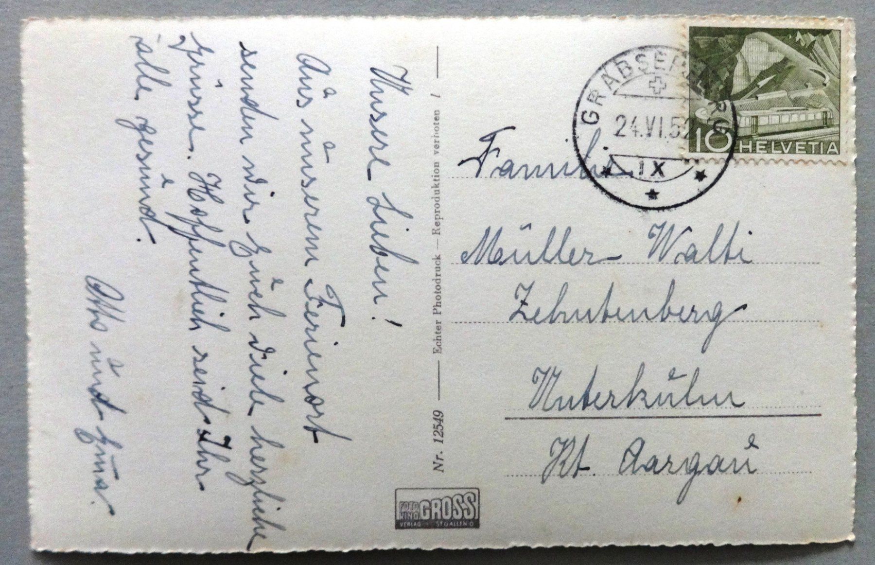 Cartoline postali: Kurhaus & Bad Grabserberg 1000 m ü.M. – Usato da Fétigny venduto da Billy2miny 1