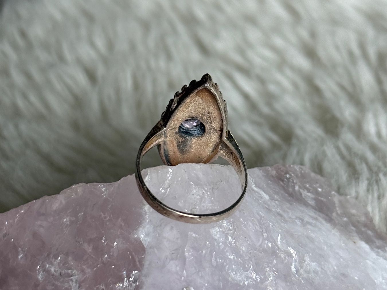 Ringe: Vintage Silberring 925 mit lila Stein – Gebraucht aus Istighofen von Ringparadies 2