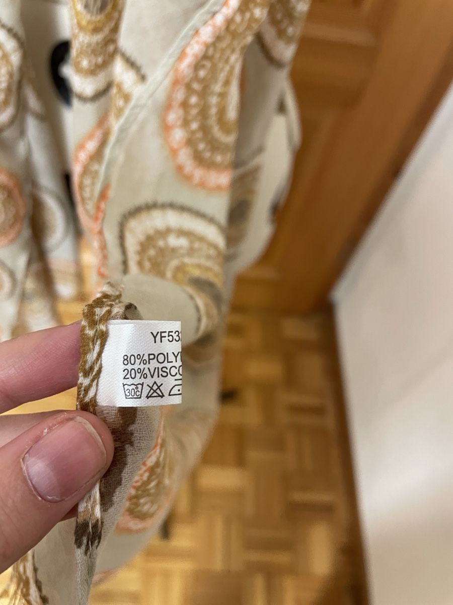 Foulard & Sciarpe: Sommerlicher Schal mit Muster, Beige/Braun – Usato da Dittingen venduto da nje_9nlt 2