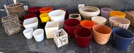26 cache pots diverse tailles+ material + formes