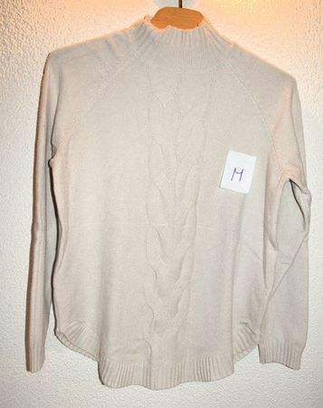 leichter Strickpullover, beige, Grösse M