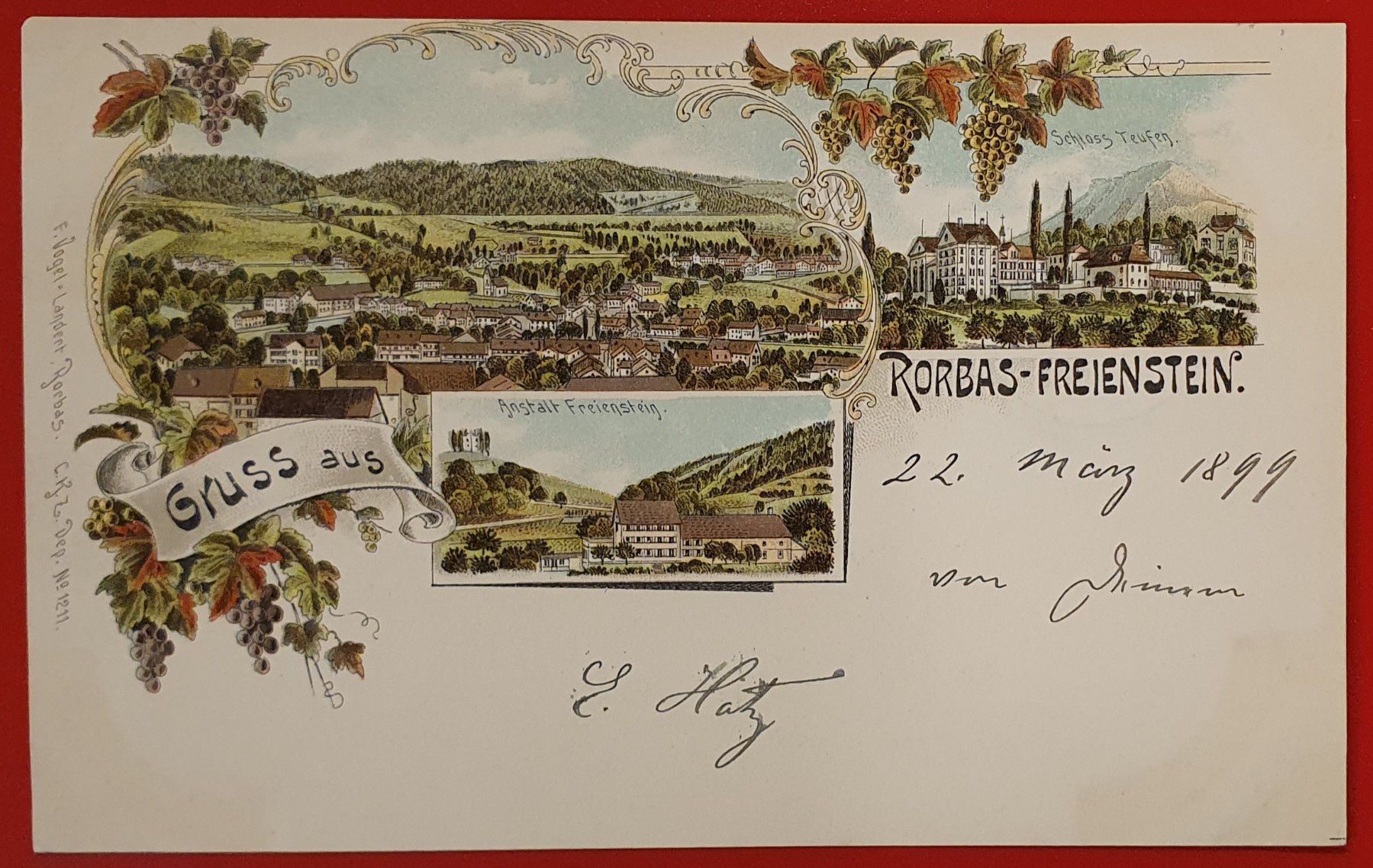 Cartoline postali: Gruss aus Rorbas  - Freienstein 1899 – Usato da Kreuzlingen venduto da Rschweiz1