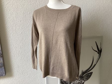 Damen Pullover mit Kaschmir hellbraun Gr. 40 Carnaby‘s