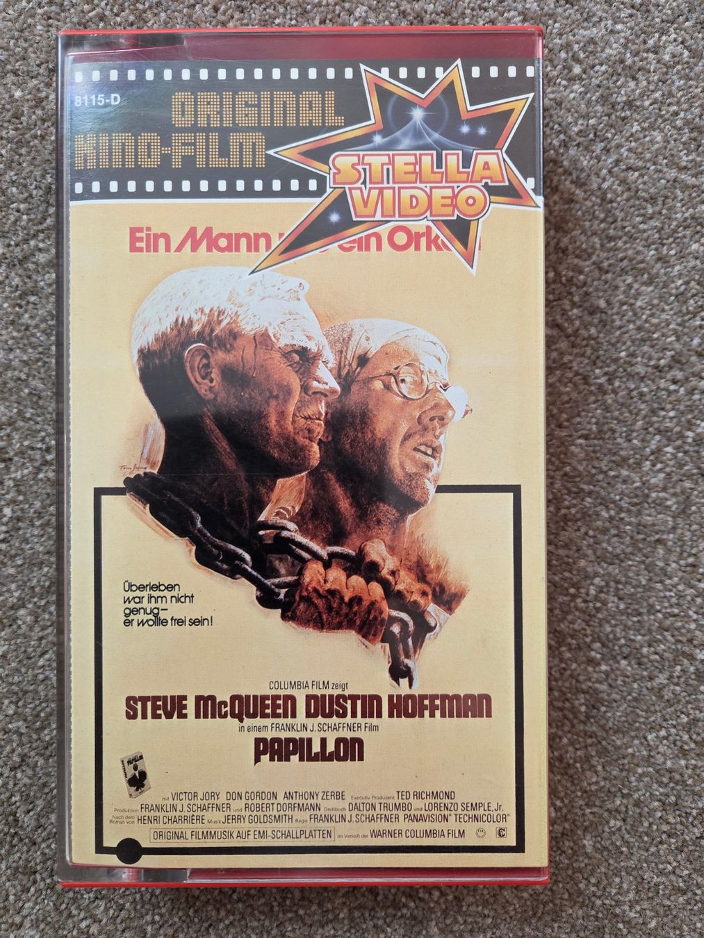 Tutti i VHS: VHS Kassette Papillon Steve McQueen Dustin Hoffman – Usato da Mollis venduto da Cadillac58