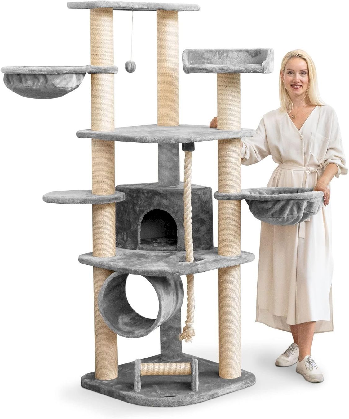 Tiragraffi: HAPPYPET Kratzbaum 171cm Grau – Nuovo e nell'imballaggio originale da Bottighofen venduto da zaap