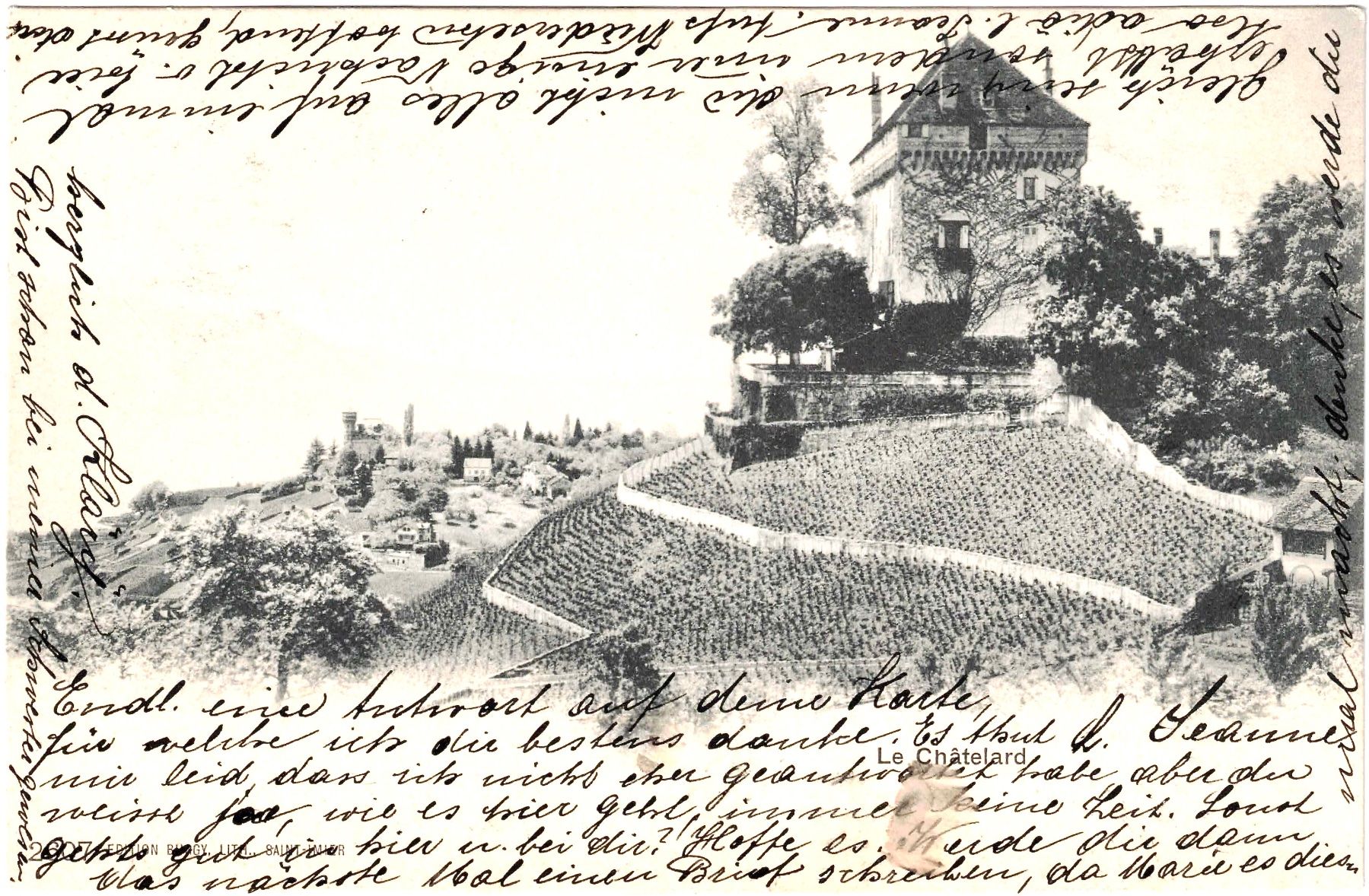 Cartoline postali: Le CHÂTELARD (VD)  - Bauerndorf ca. 1900 (VD) – Usato da Oberdorf BL venduto da Hopfehuepfer